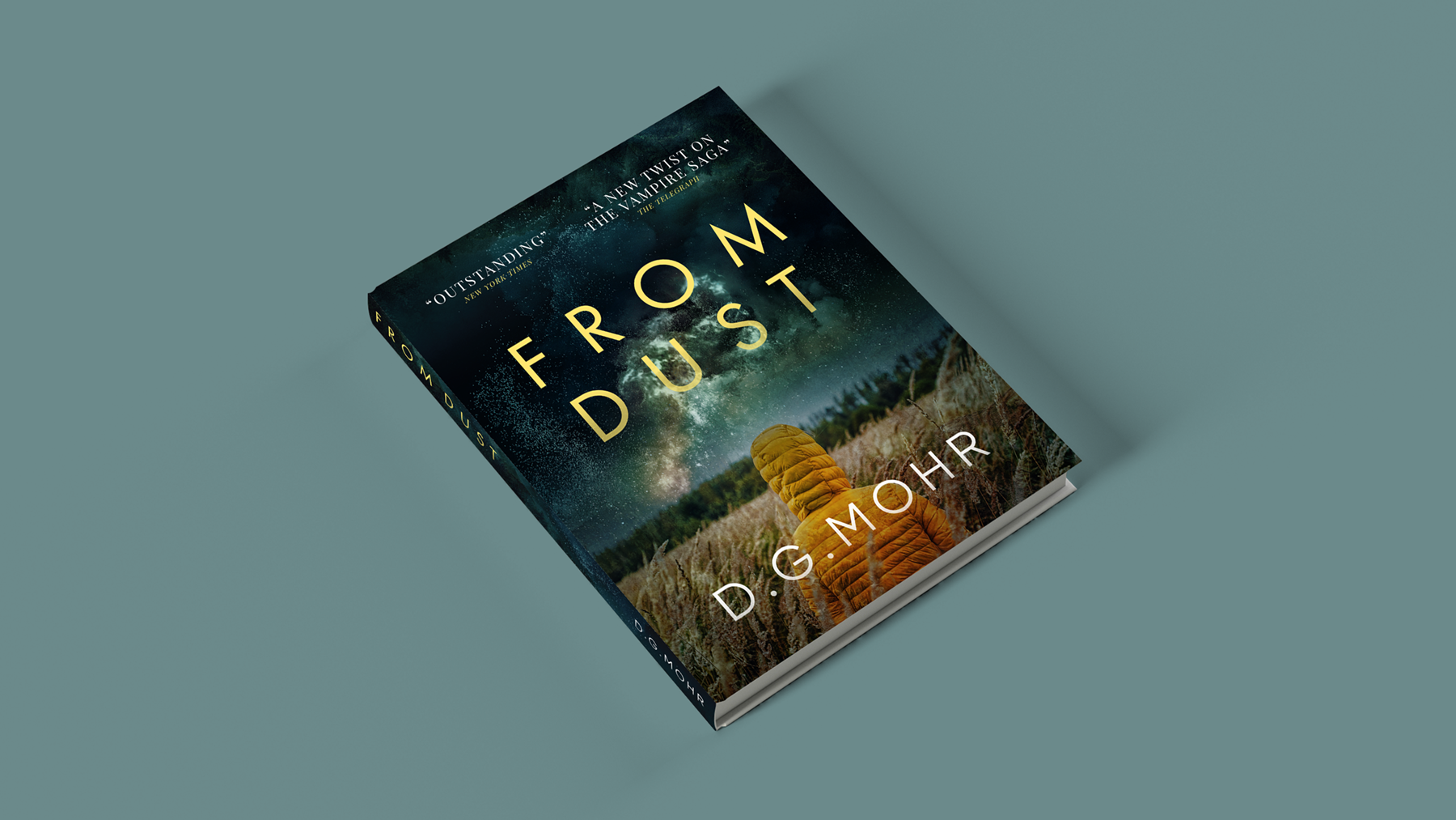 Book jacket graphic design for D. G. Mohr's vampire novel From Dust.